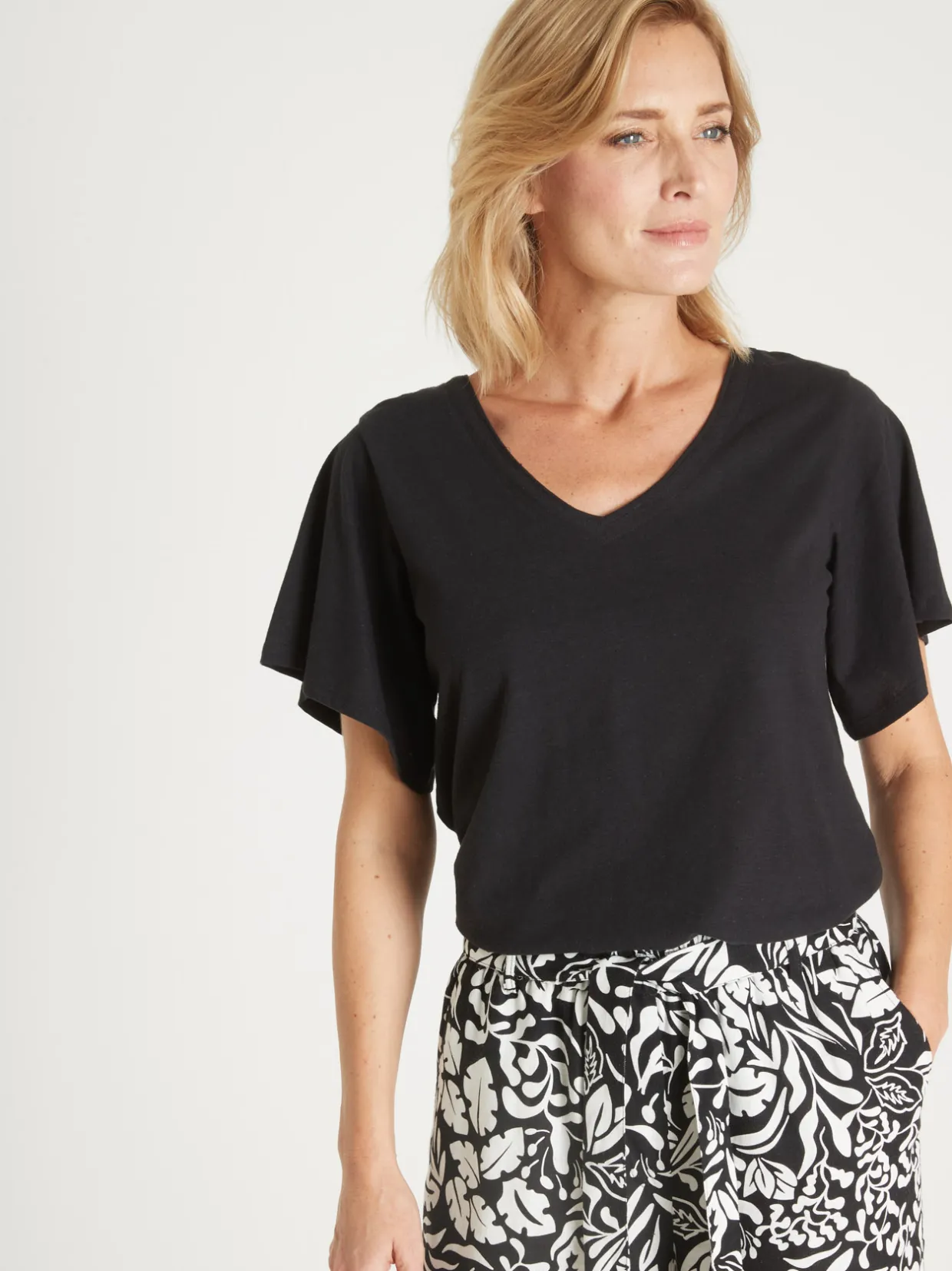 Femme Daxon Tee-shirt avec dentelle au dos