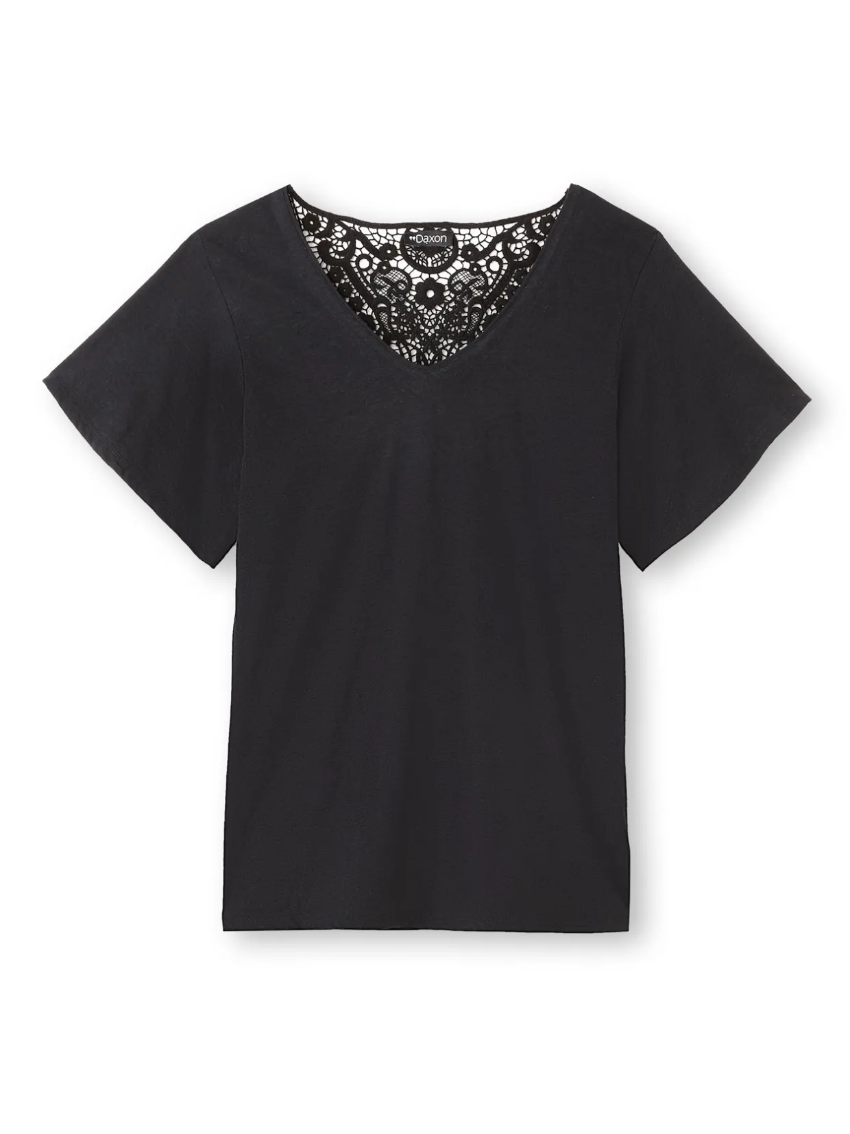 Femme Daxon Tee-shirt avec dentelle au dos