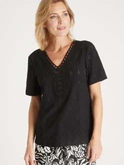 Femme Daxon Tee-shirt avec macramé