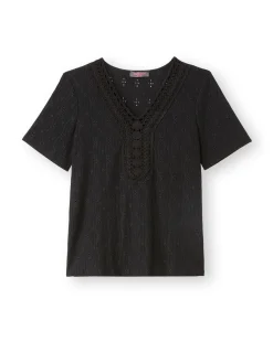 Femme Daxon Tee-shirt avec macramé