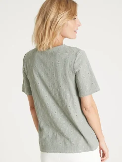 Femme Daxon Tee-shirt avec macramé