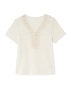 Femme Daxon Tee-shirt avec macramé