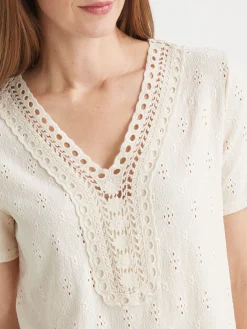 Femme Daxon Tee-shirt avec macramé