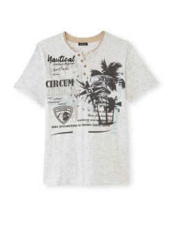 Homme Daxon Tee-shirt chiné motif nautique