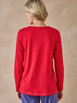 Daxon Tee-shirt de pyjama en jersey pur coton