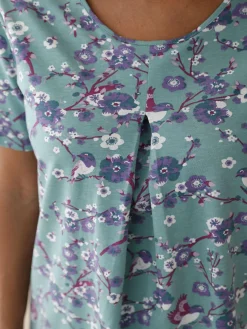 Daxon Tee-shirt de pyjama pur coton