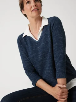 Femme Daxon Tee-shirt effet 2 en 1