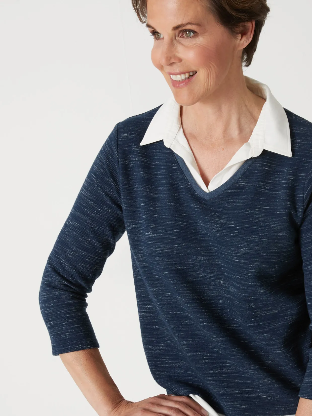 Femme Daxon Tee-shirt effet 2 en 1