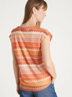 Femme Daxon Tee-shirt effet dentelle