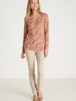 Femme Daxon Tee-shirt effet noeud à l'encolure