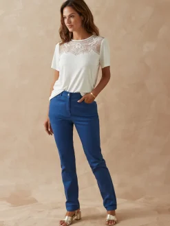 Femme Daxon Tee-shirt empiècement dentelle