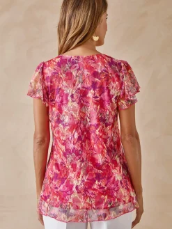 Femme Daxon Tee-shirt en dentelle