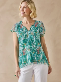 Femme Daxon Tee-shirt en dentelle