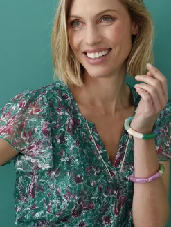 Femme Daxon Tee-shirt en maille dentelle