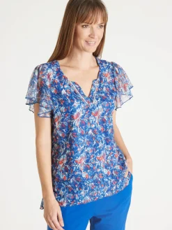 Femme Daxon Tee-shirt en maille dentelle