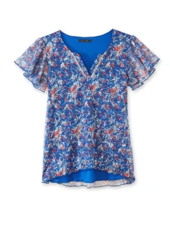 Femme Daxon Tee-shirt en maille dentelle