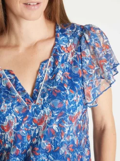 Femme Daxon Tee-shirt en maille dentelle