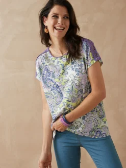 Femme Daxon Tee-shirt en maille dévorée