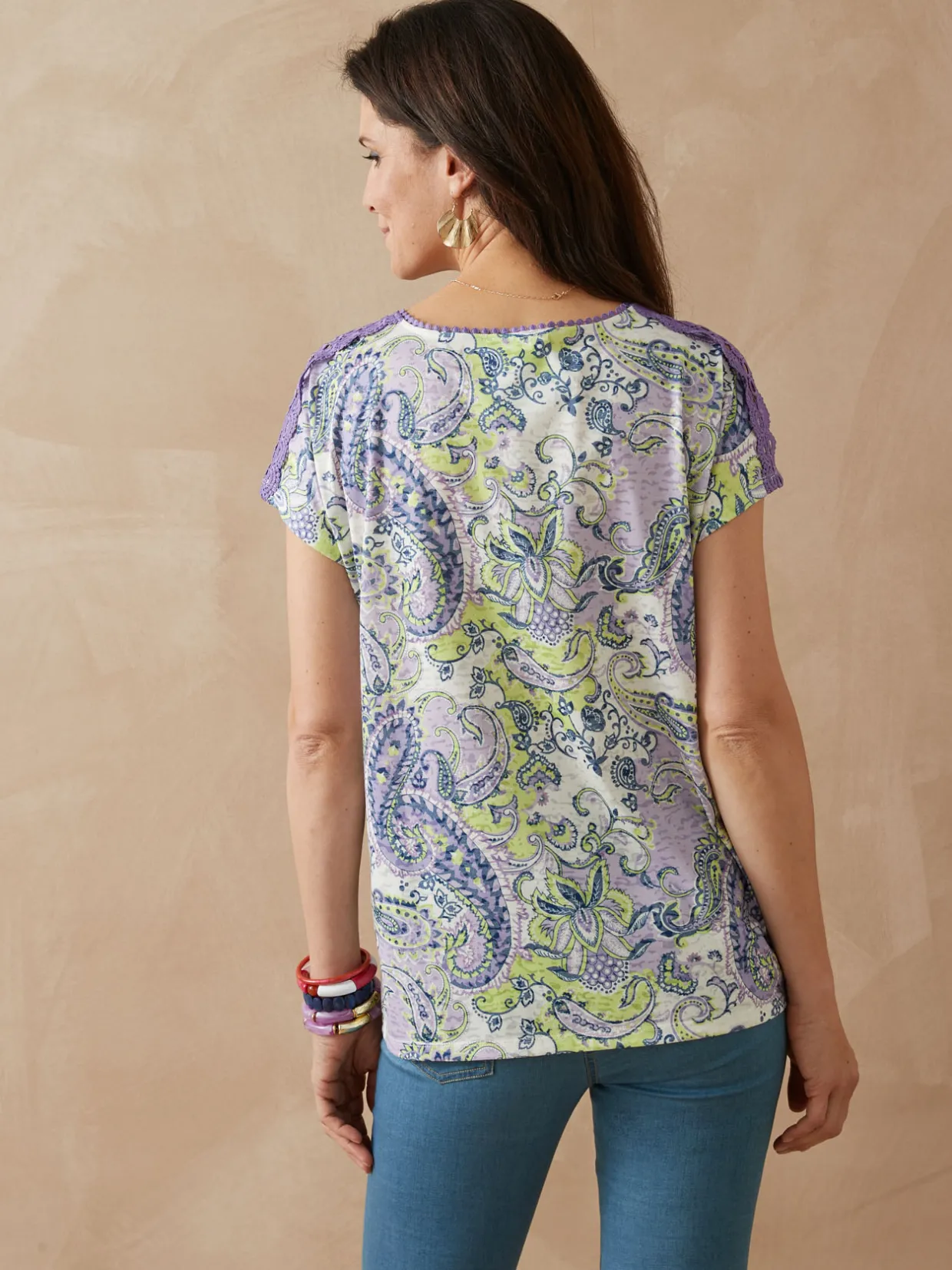 Femme Daxon Tee-shirt en maille dévorée