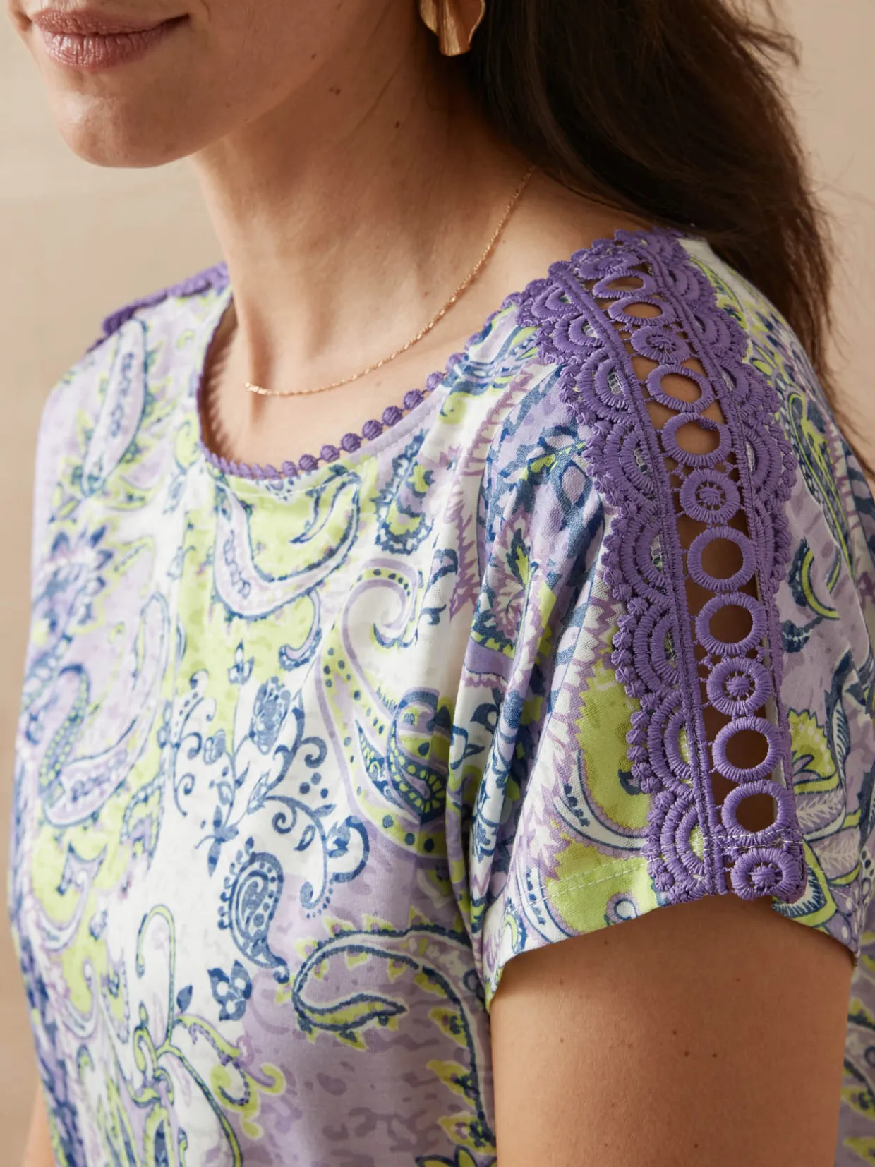 Femme Daxon Tee-shirt en maille dévorée