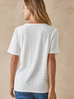 Femme Daxon Tee-shirt en maille fantaisie.