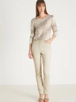 Femme Daxon Tee-shirt en maille flammée