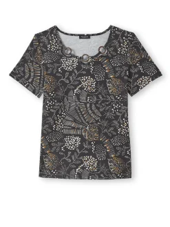 Femme Daxon Tee-shirt encolure fantaisie