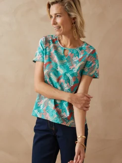 Femme Daxon Tee-shirt encolure fantaisie