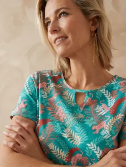 Femme Daxon Tee-shirt encolure fantaisie