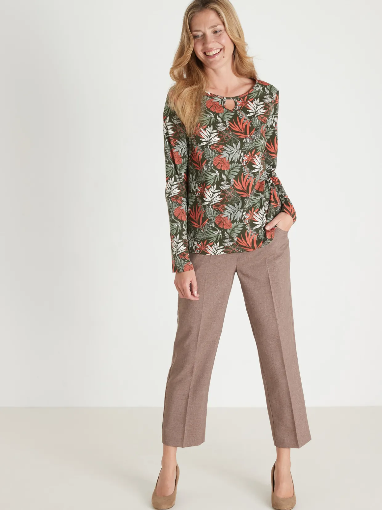 Femme Daxon Tee-shirt encolure fantaisie