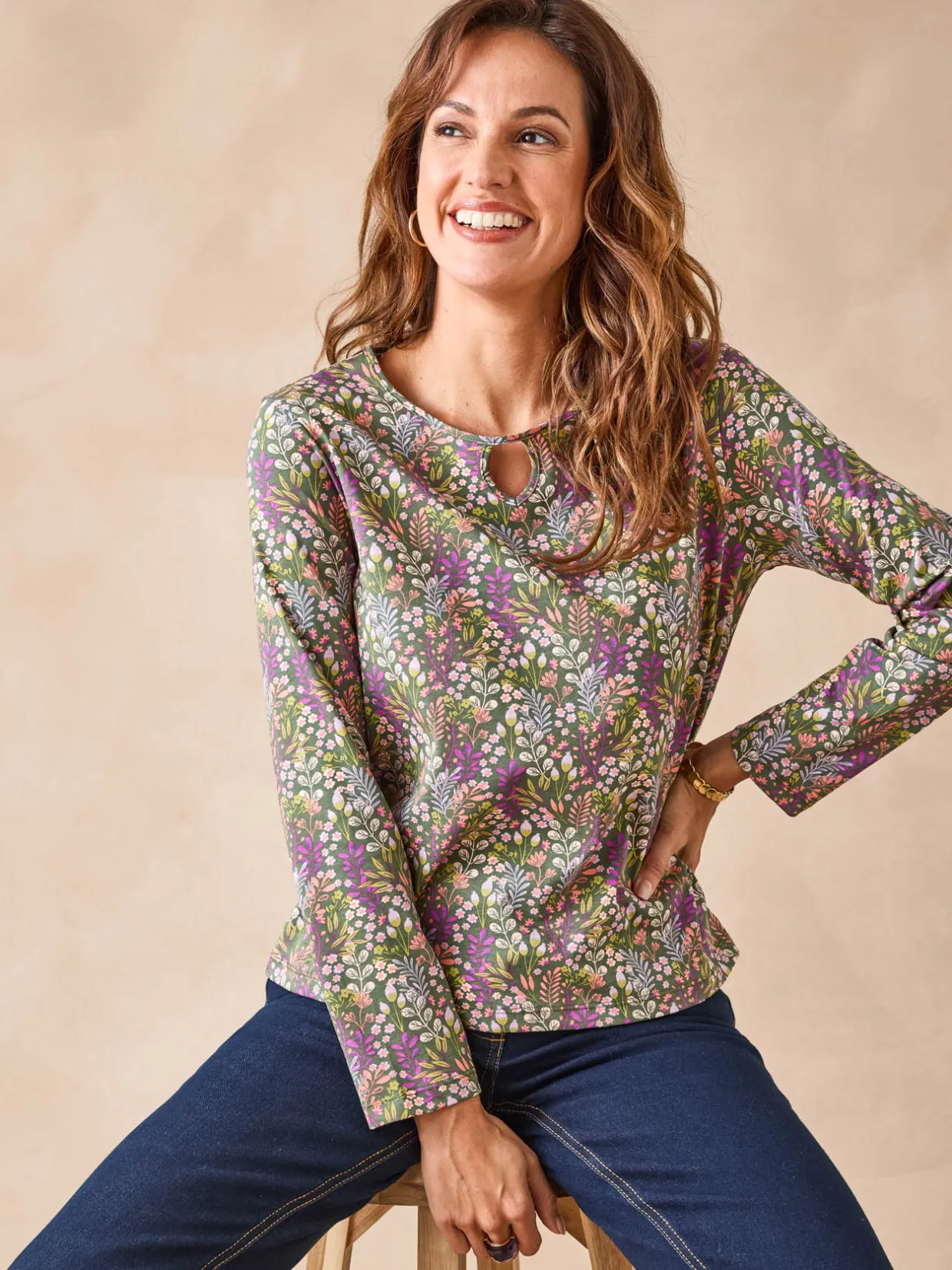 Femme Daxon Tee-shirt encolure fantaisie