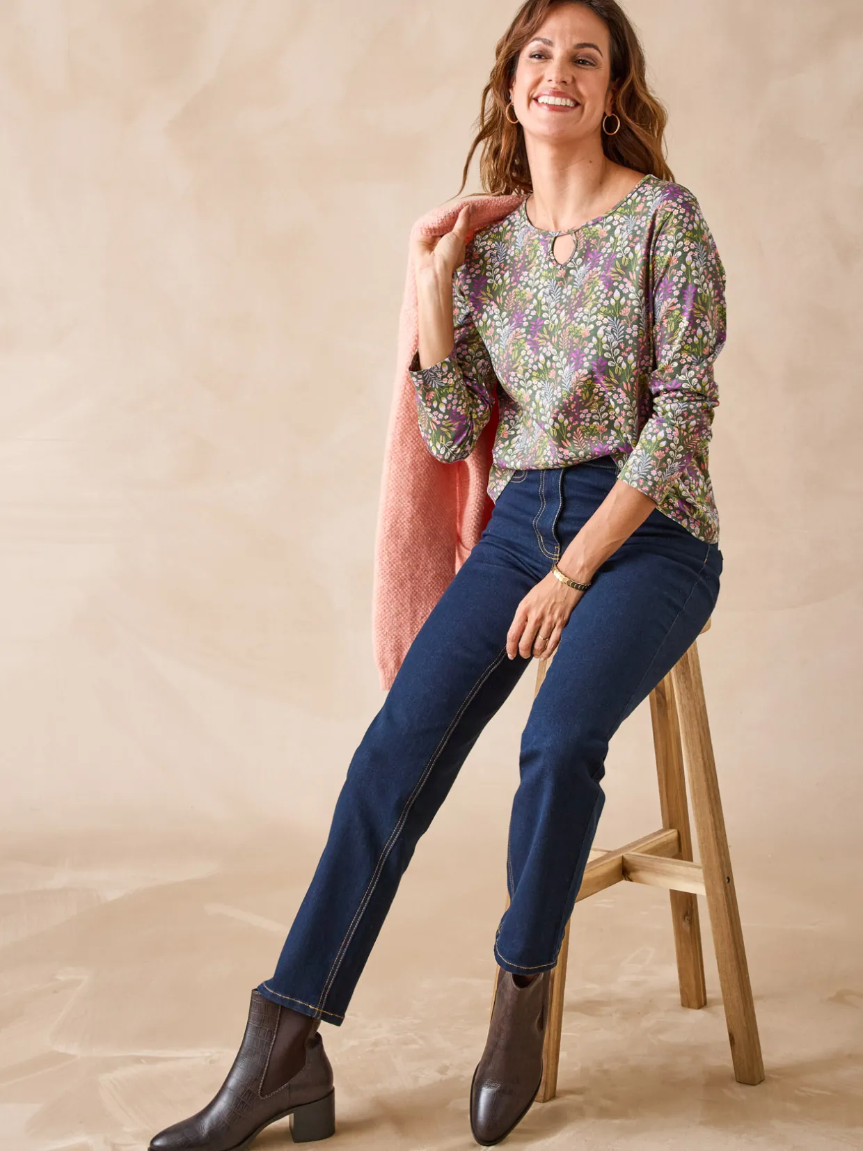 Femme Daxon Tee-shirt encolure fantaisie