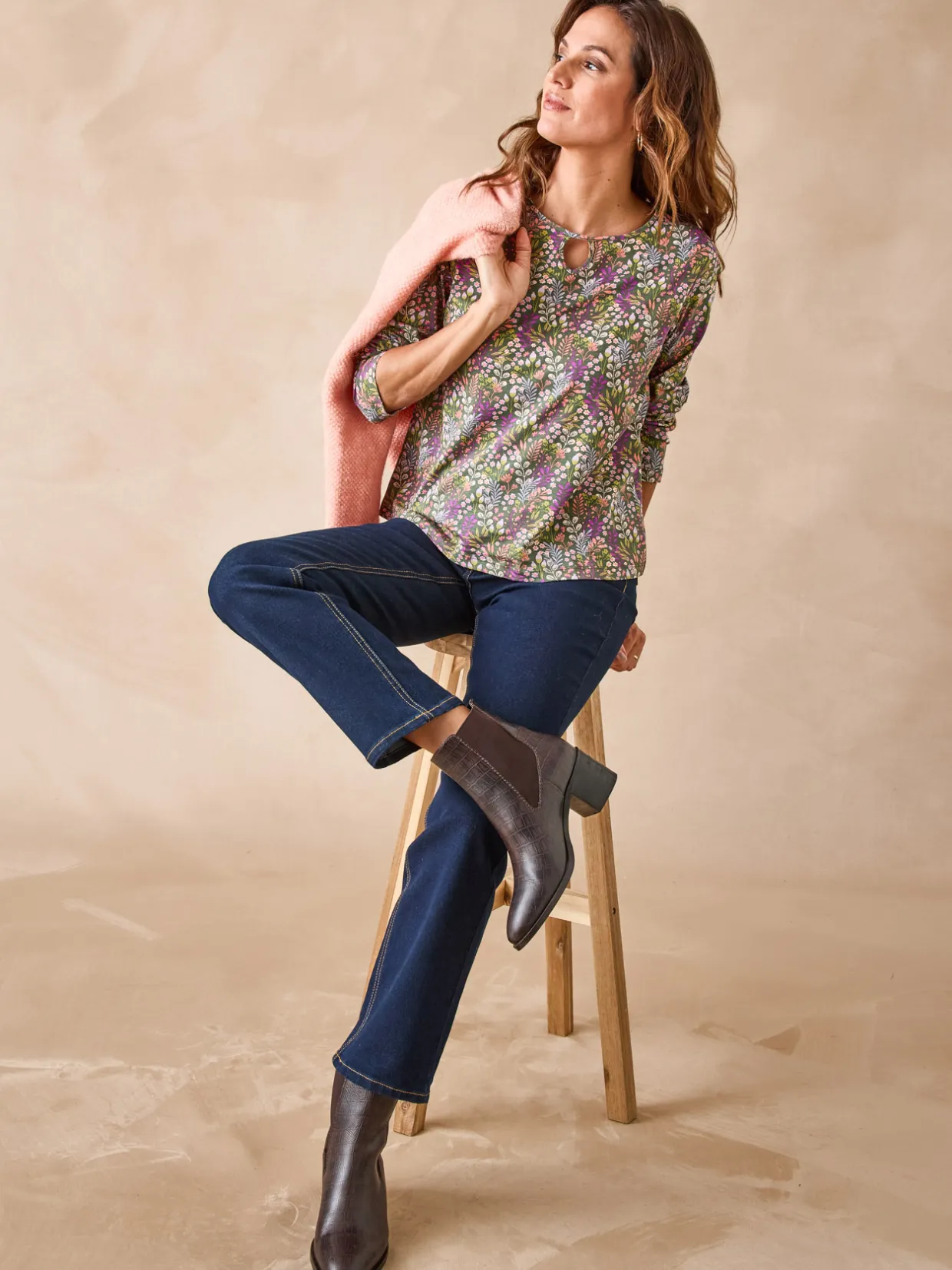 Femme Daxon Tee-shirt encolure fantaisie