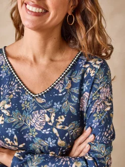 Femme Daxon Tee-shirt encolure fantaisie