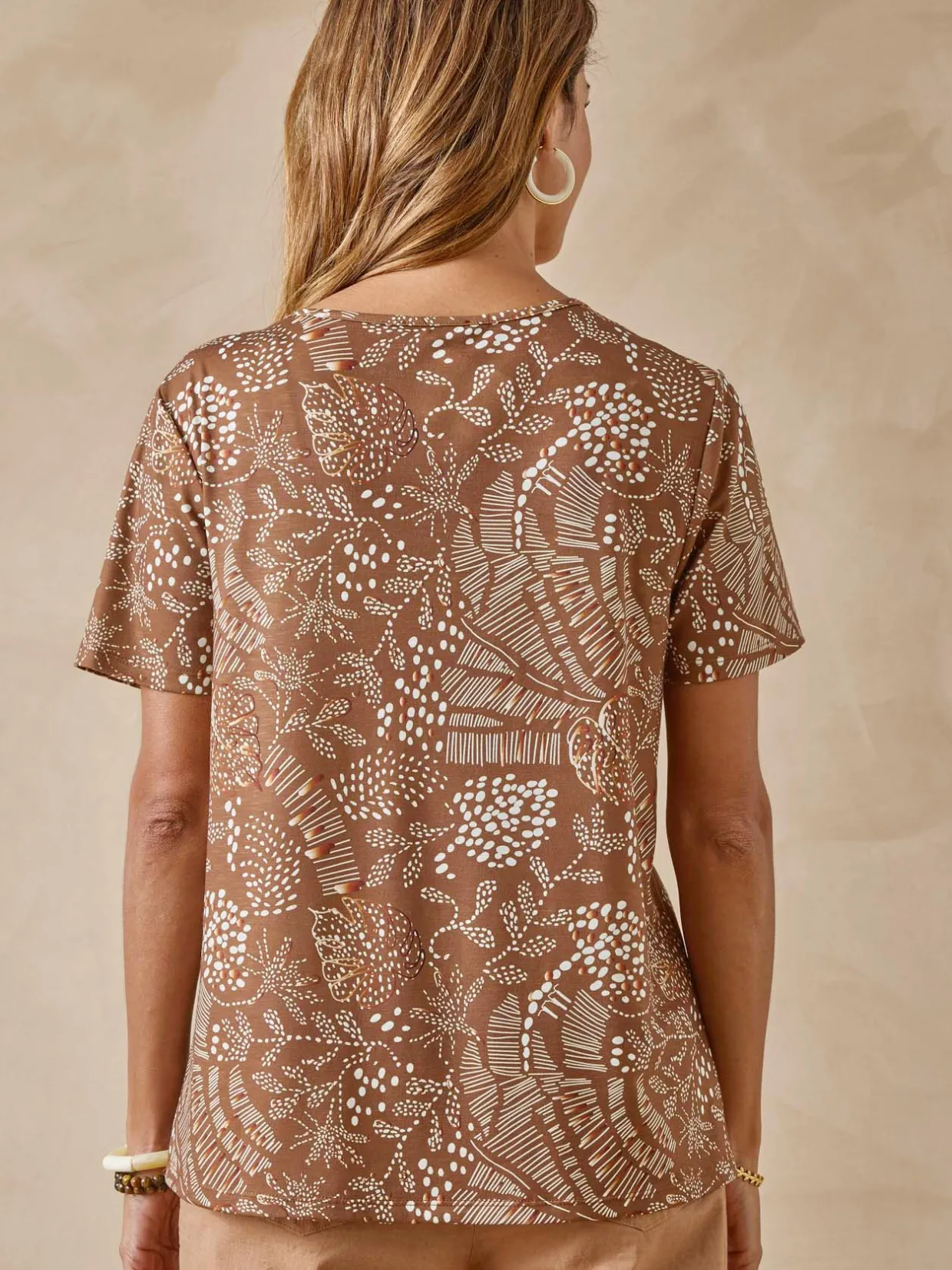 Femme Daxon Tee-shirt encolure fantaisie