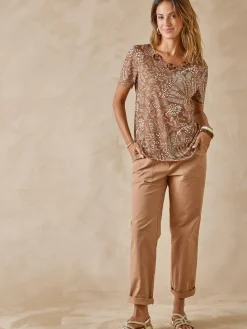 Femme Daxon Tee-shirt encolure fantaisie