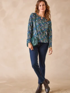 Femme Daxon Tee-shirt encolure fantaisie