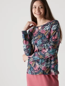 Femme Daxon Tee-shirt encolure fantaisie