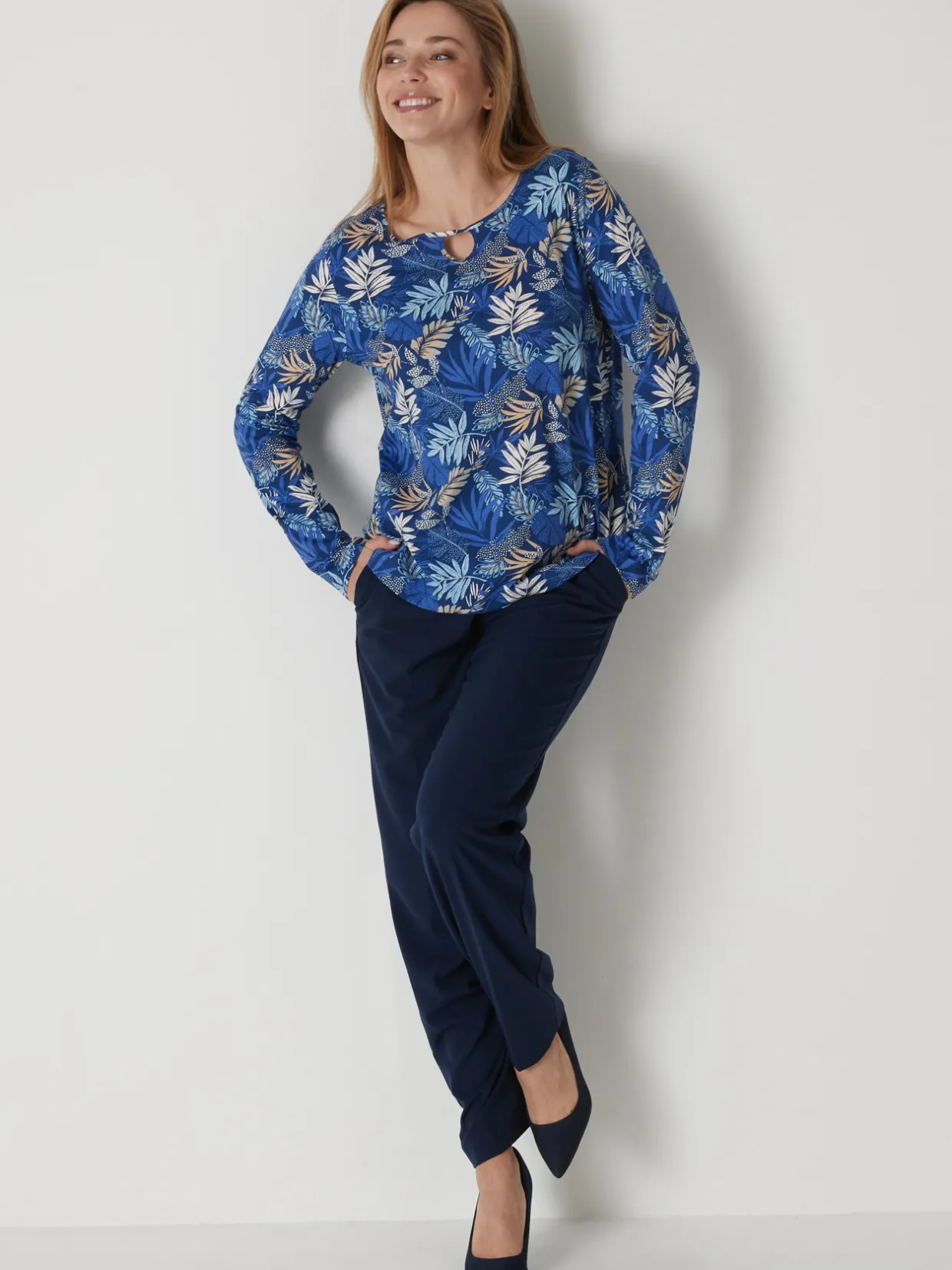 Femme Daxon Tee-shirt encolure fantaisie