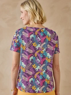 Femme Daxon Tee-shirt encolure fantaisie