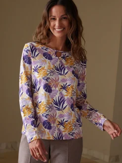 Femme Daxon Tee-shirt encolure fantaisie