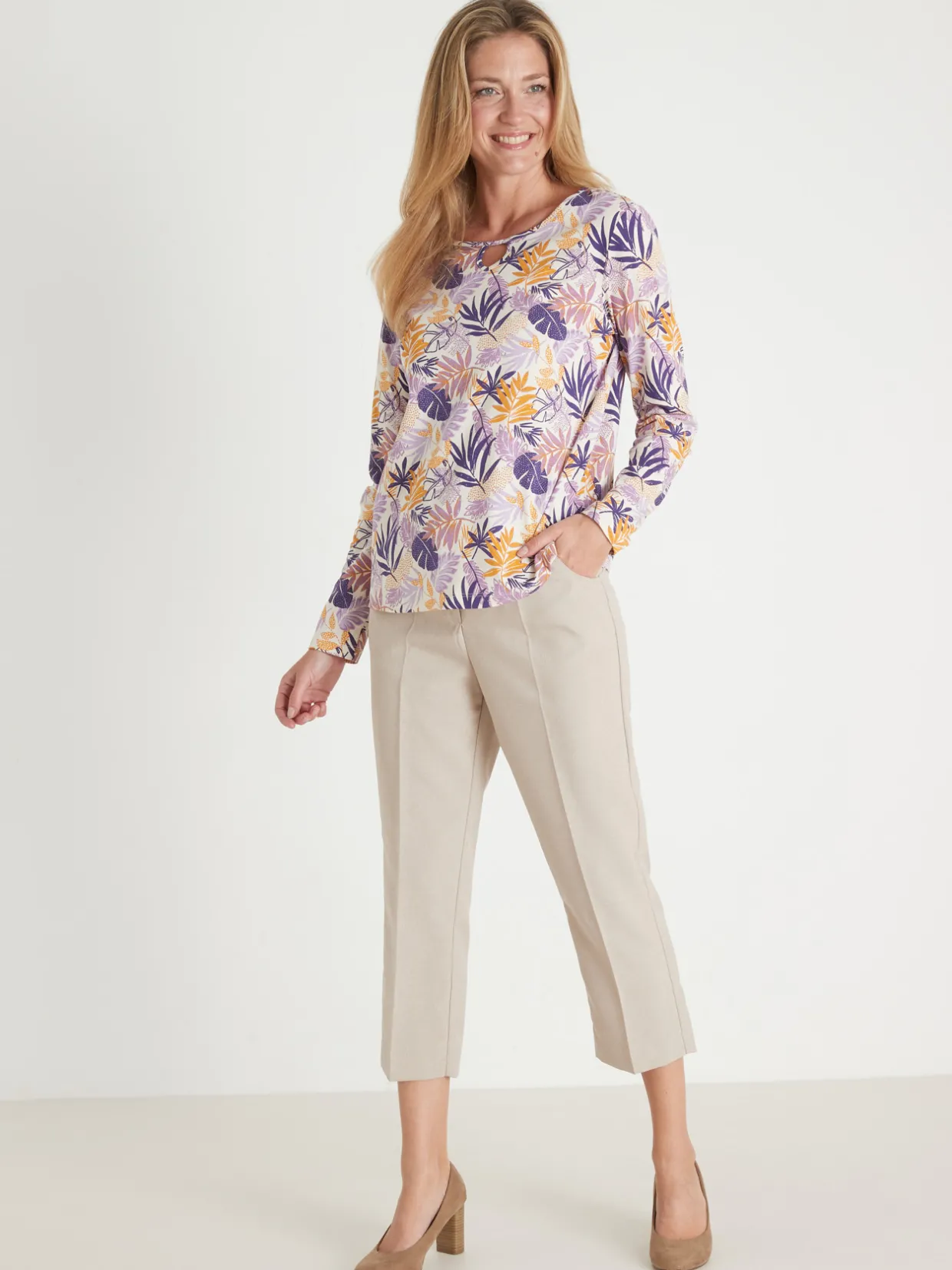 Femme Daxon Tee-shirt encolure fantaisie