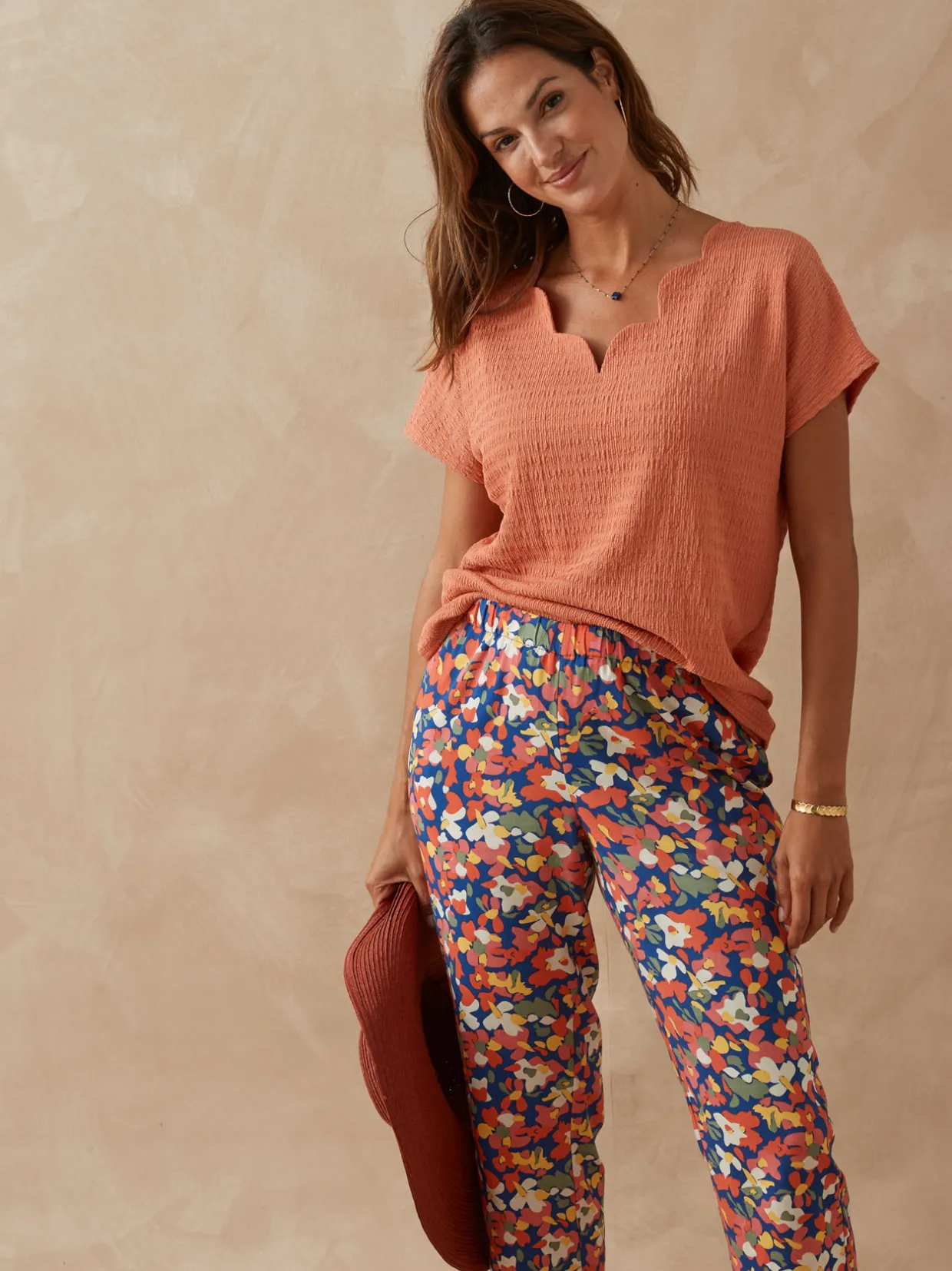 Femme Daxon Tee-shirt encolure fantaisie