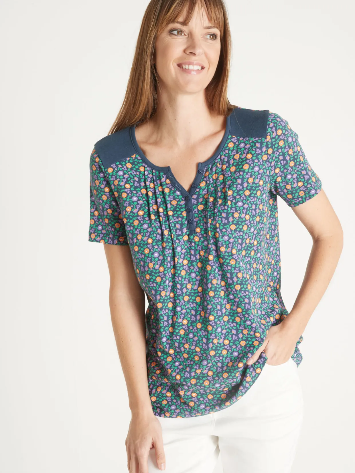 Femme Daxon Tee-shirt fantaisie pur coton