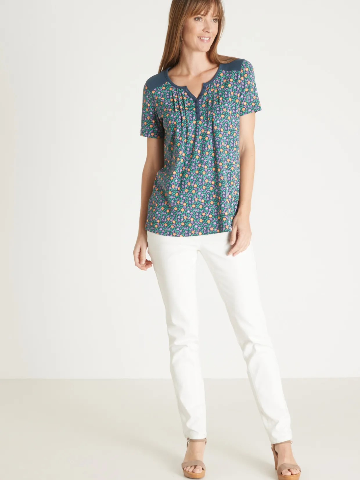 Femme Daxon Tee-shirt fantaisie pur coton