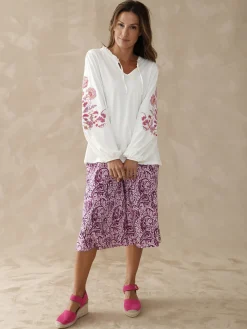 Femme Daxon Tee-shirt fantaisie pur coton