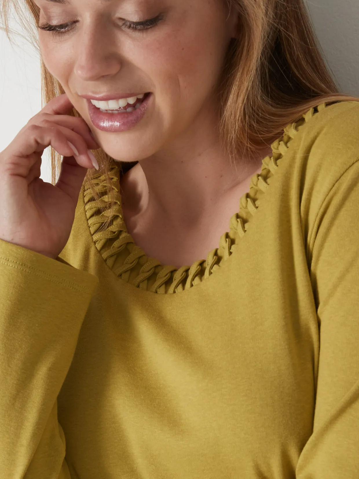 Femme Daxon Tee-shirt fluide encolure fantaisie