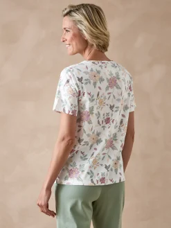 Daxon Tee-shirt manches courtes maille coton