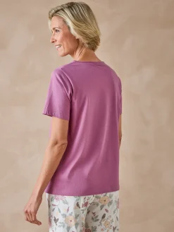 Daxon Tee-shirt manches courtes maille coton