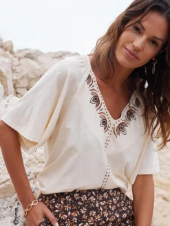 Femme Daxon Tee-shirt manches courtes papillon